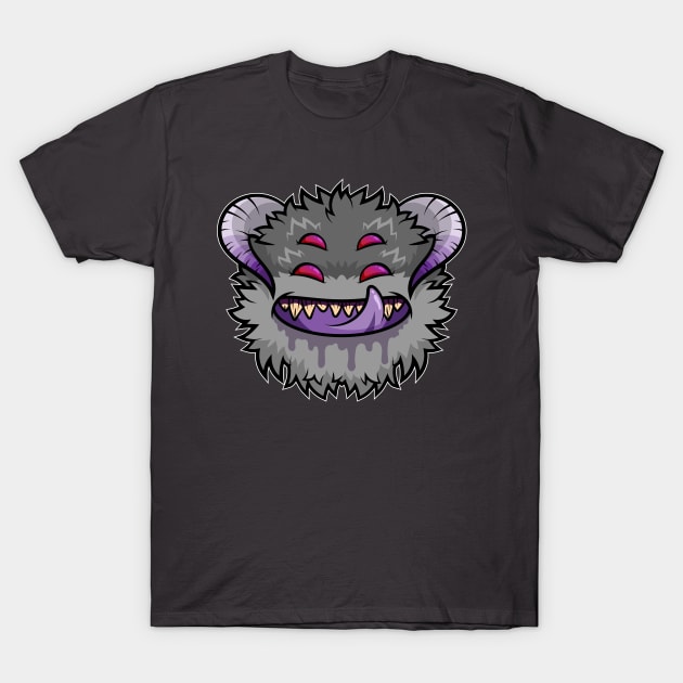 Diabolical Fuzzball (charcoal) T-Shirt by JenniferSmith